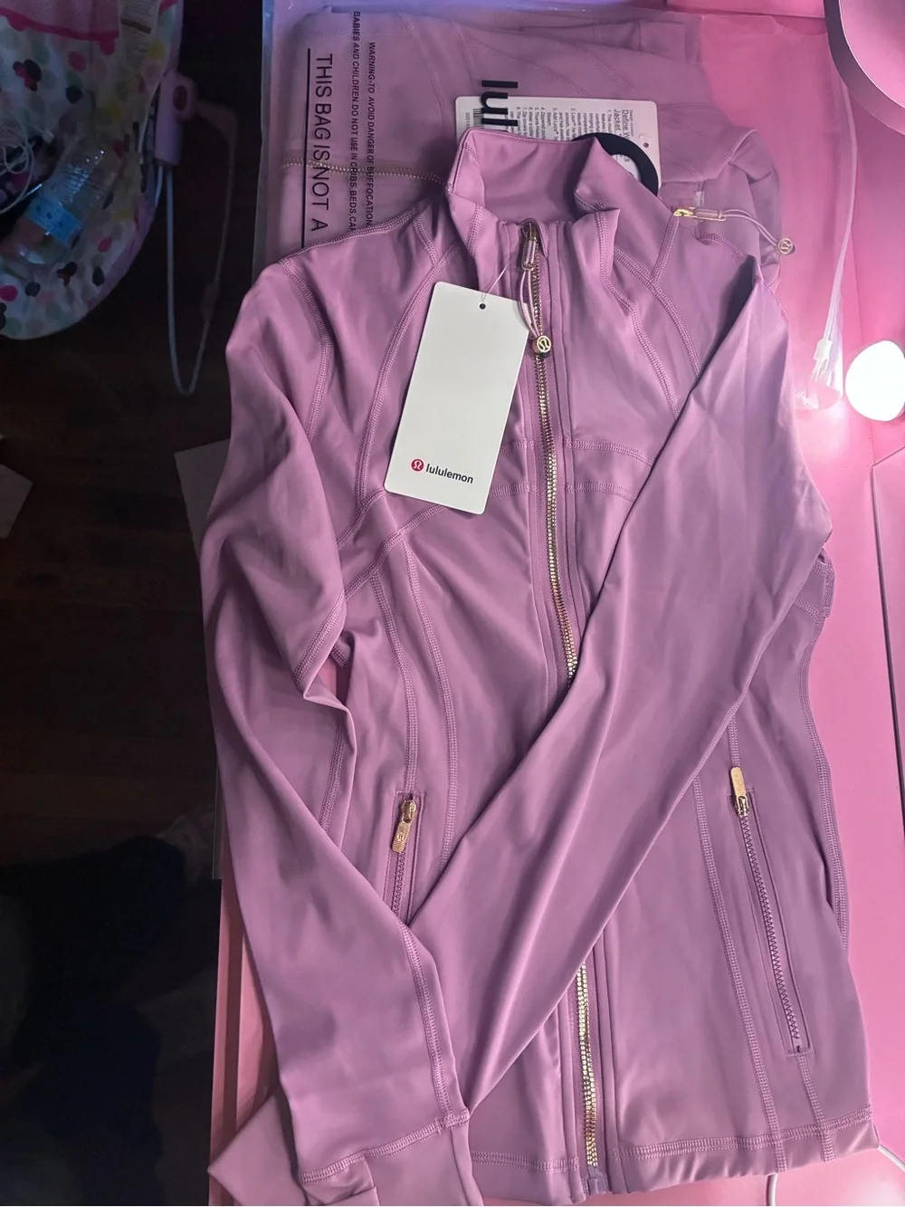 lululemon athletica Lavender Zip Front Bomber Jacket - Picture 2 of 2